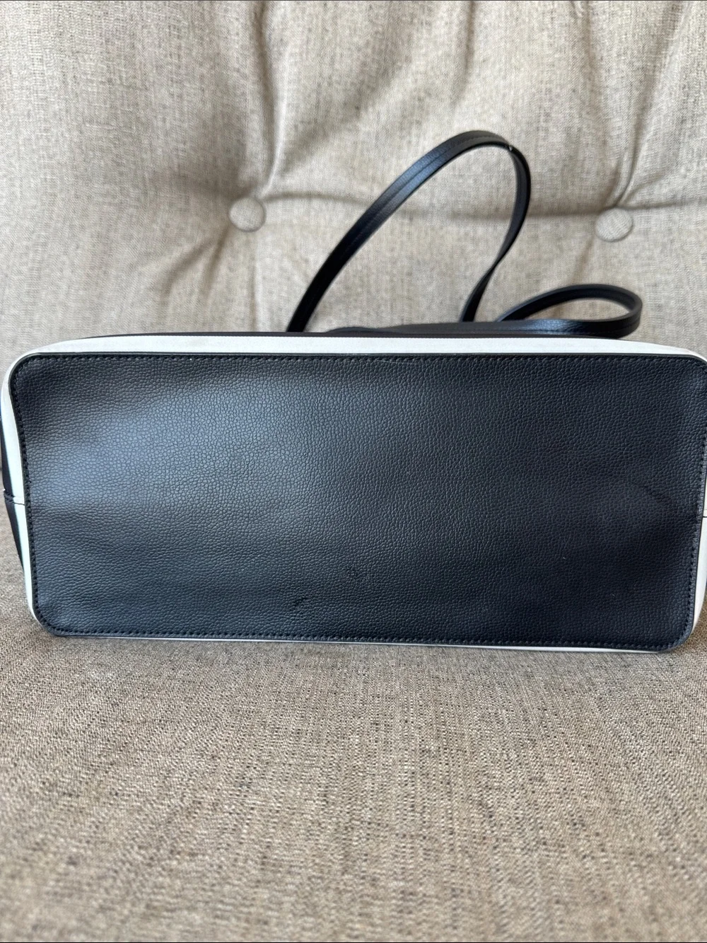 kate spade Black and White Striped Nylon Tote